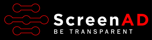 LOGO SCREENAD Screenad especialistas en pantallas de led y led transparente para escaparates y comercios